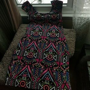Abstract Multi Color Body Con dress